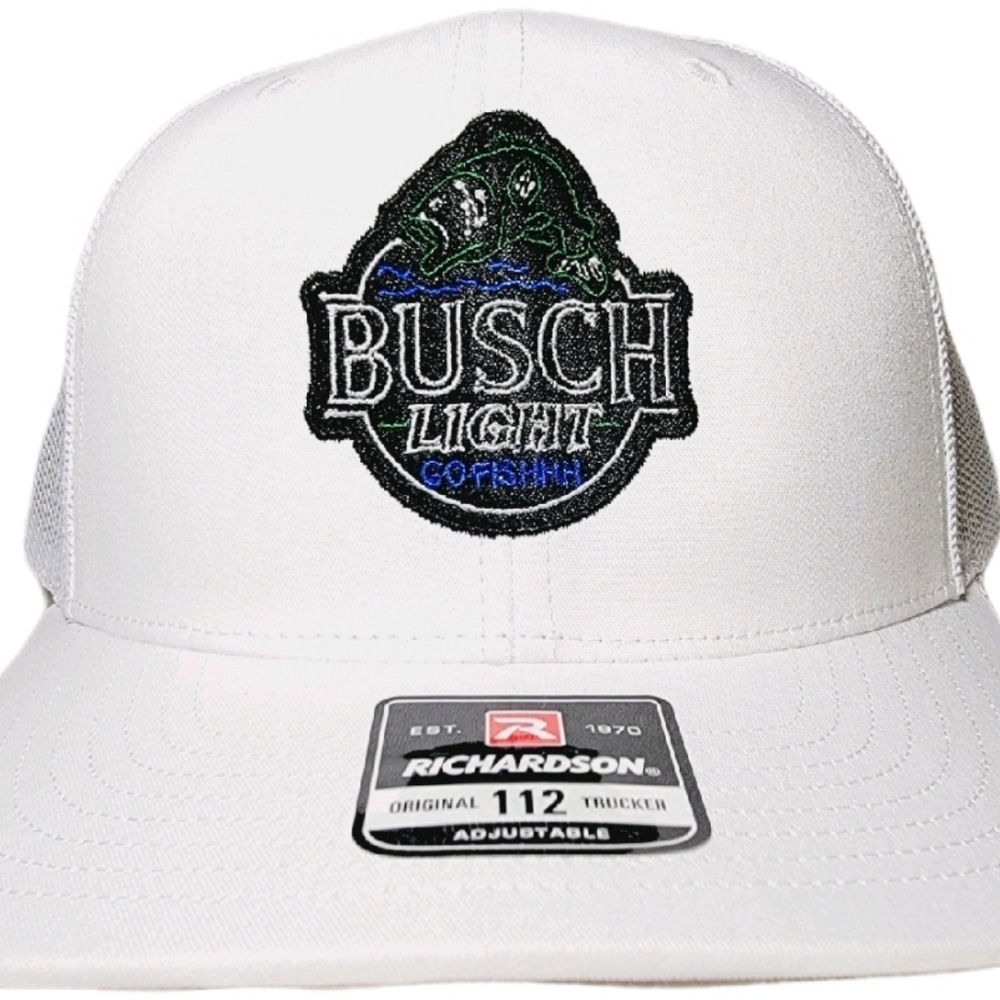 Busch Light Go Fishhh Mesh Adjustable Snapback Direct Embroide…